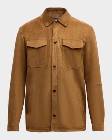 Canali Men's Suede Overshirt