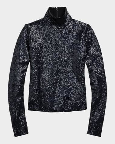 Polo Ralph Lauren Sequined Mesh Turtleneck