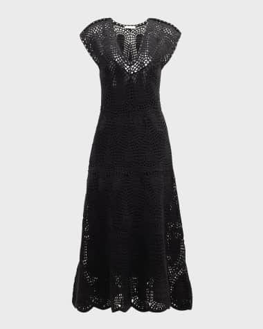 Gabriela Hearst Waldman Crochet Wool Cashmere Dress