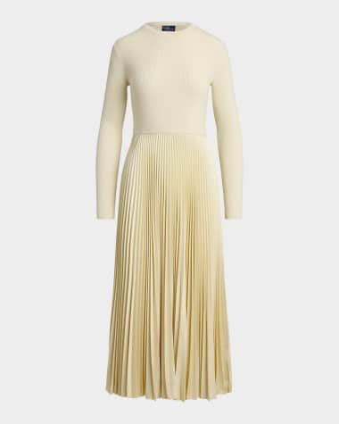 Polo Ralph Lauren Sweater-Bodice Long-Sleeve Dress