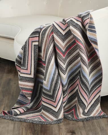Missoni Home Chevron Wool-Blend Throw, 98" x 100"