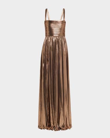 Retrofete Iris Metallic Maxi Dress
