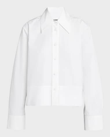 Jil Sander Collared Long-Sleeve Boxy Shirt