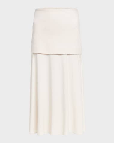 Jil Sander Layered Maxi A-Line Skirt