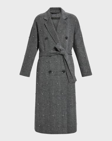 Marina Rinaldi Plus Size Gary Herringbone Rhinestone Coat