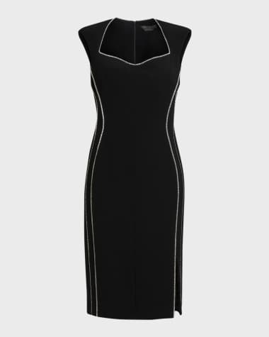 Marina Rinaldi Plus Size Acceso Rhinestone-Trim Dress