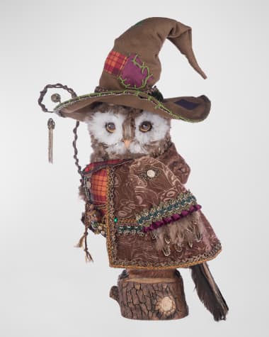 Katherine's Collection Octavius the Owl Warlock Halloween Figurine, 20"