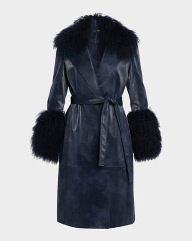 Blue Women's Designer Trench Coats & Rain Coats | Neiman Marcus