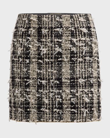 Kobi Halperin Dune Tweed Mini Pencil Skirt