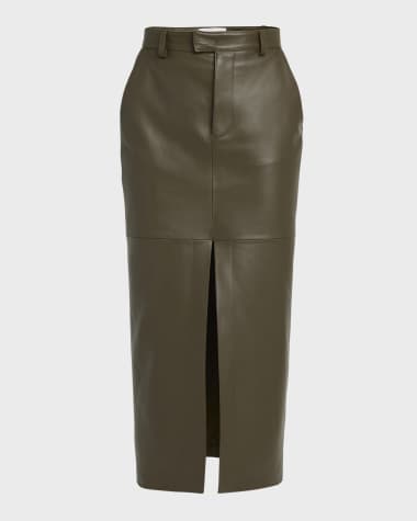 ARMARIUM Lula Leather Midi Skirt