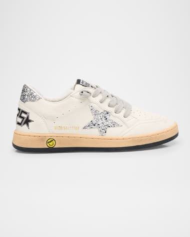 Golden Goose Girl's Ballstar Glitter Dual-Grip Sneakers, Toddlers/Kids