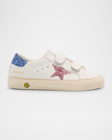 Golden Goose Girl's May Glitter Trim Low Top Sneakers, Toddlers/Kids