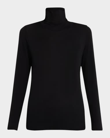 Eileen Fisher Turtleneck Sheer Knit Top