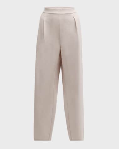 Eileen Fisher Cropped Wool Jersey Lantern Pants