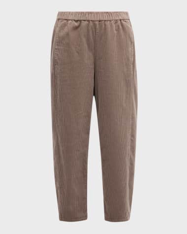 Eileen Fisher Cropped Organic Cotton Corduroy Lantern Pants