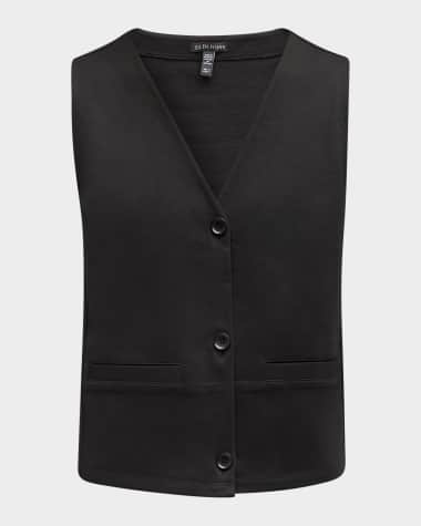 Eileen Fisher Button-Down Flex Ponte Vest