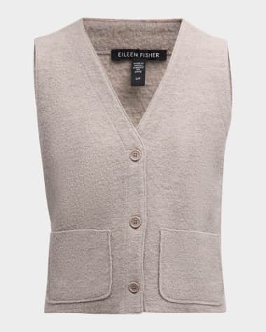 Eileen Fisher Petite Lightweight Boiled Wool Vest