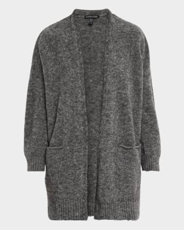 Eileen Fisher Plush Mohair-Wool Cardigan