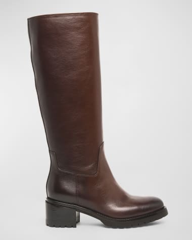 Santoni Hagar Leather Riding Boots
