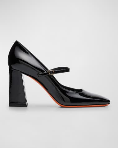 Santoni Marta Patent Mary Jane Pumps