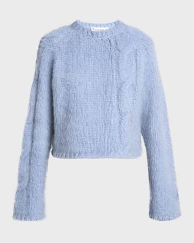 JW Anderson Cropped Cable Mohair Sweater