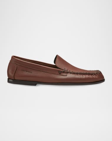 Stuart Weitzman Men's Montauk Leather Moccasin Loafers