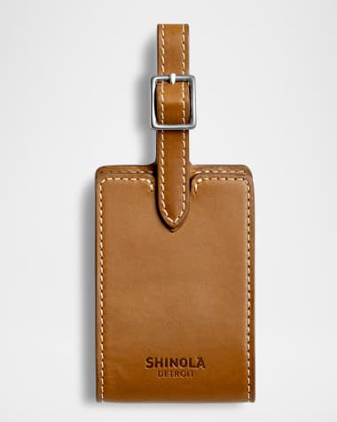 Shinola Men's Vachetta Leather Luggage Tag