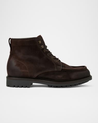 Bruno Magli Men's Scotty Faux Fur-Lined Leather Lace-Up Boots