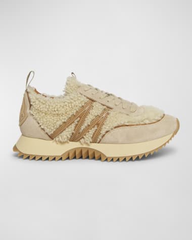 Moncler Pacey Shearling Low-Top Sneakers