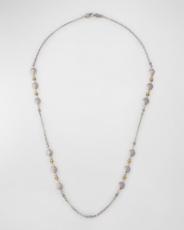 Konstantino Silver and Gold Chain Necklace, 28"L
