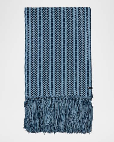 Mackage Men's Mona-CK Jacquard Wool Scarf