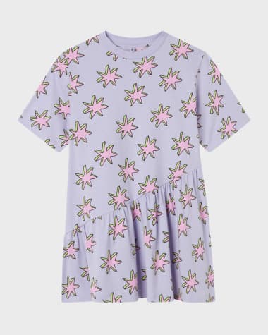 Stella McCartney Kids Girl's Star-Print Jersey Dress, Size 4-8