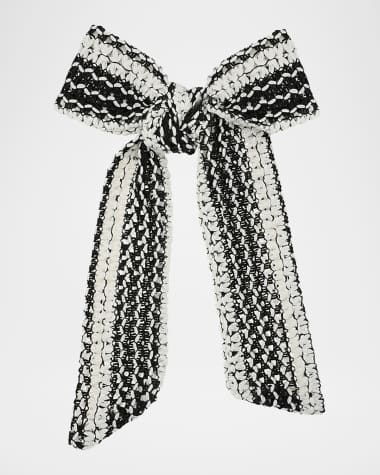 L. Erickson USA Liz Textured Bow Barrette