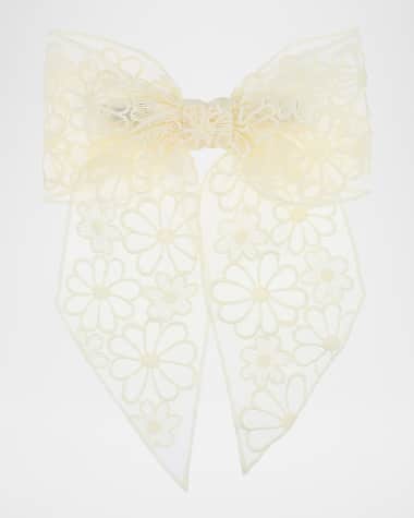 L. Erickson USA Madelyn Floral Lace Bow Barrette