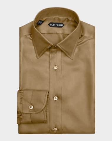 TOM FORD Men's Silk Twill Slim-Fit Dress Shirt