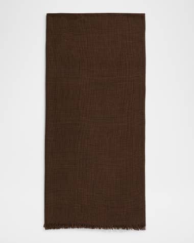 TOM FORD Men's Wool Prince Of Wales Scarf