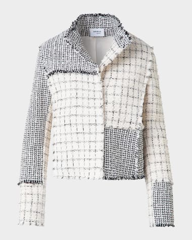 Akris punto Patchwork Check Tweed Jacket