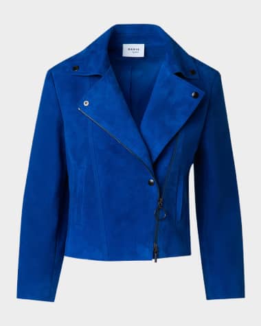 Akris punto Suede Biker Jacket