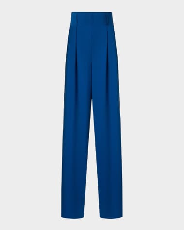 Akris punto Florina Wide Leg Cool Wool Pants