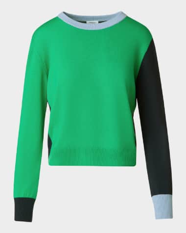 Akris punto Colorblock Wool Sweater