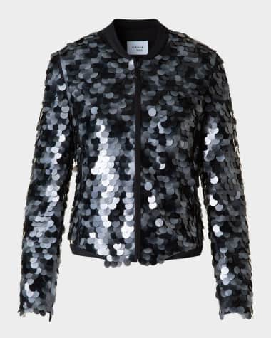 Akris punto Dot Sequined Bomber Jacket