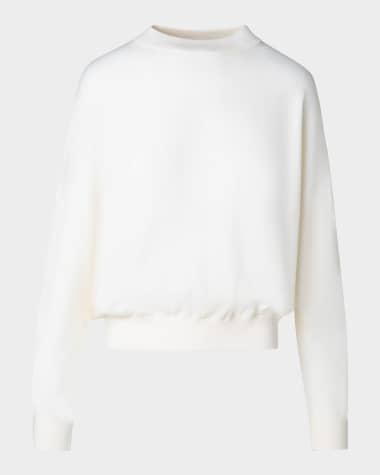 Akris punto Mock Neck Merino Wool Sweater
