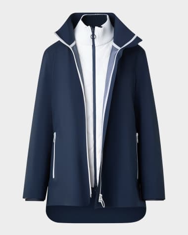 Akris punto Quilted-Dickey Techno Parka Jacket