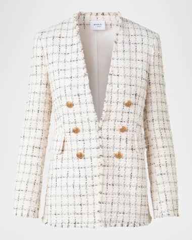Akris punto Small Window Check Tweed Blazer