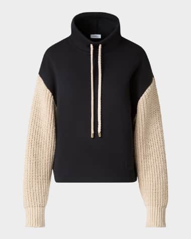 Akris punto Mixed-Media Chunky Knit Sweater
