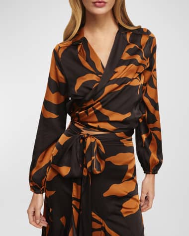 MISA Los Angeles Darcy Tie Wrap Top