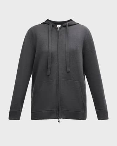 TSE Cashmere Cashmere Reversible Zip-Front Hoodie