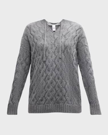 TSE Cashmere Cashmere Cable-Knit Hoodie