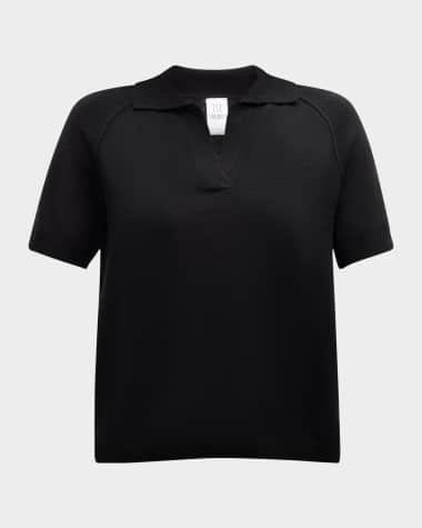 TSE Cashmere Cashmere Raglan-Sleeve Polo Shirt