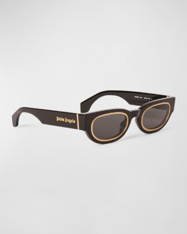 Palm Angels Pier Oval Acetate Sunglasses